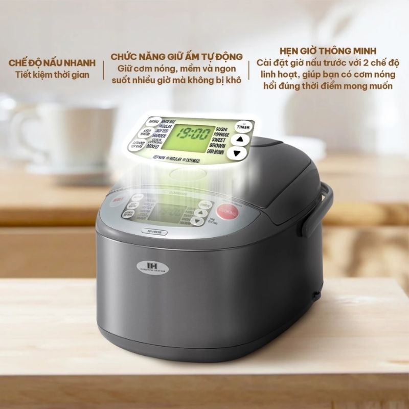 Nồi cơm điện tử cao tần áp suất "AI" Zojirushi NP-HBQ10 [1.0L]