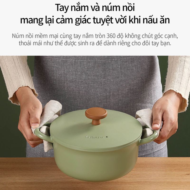 Nồi casserole Ceramic hiệu PN BLRPT-24C(IH) [24cm - 4.7L]