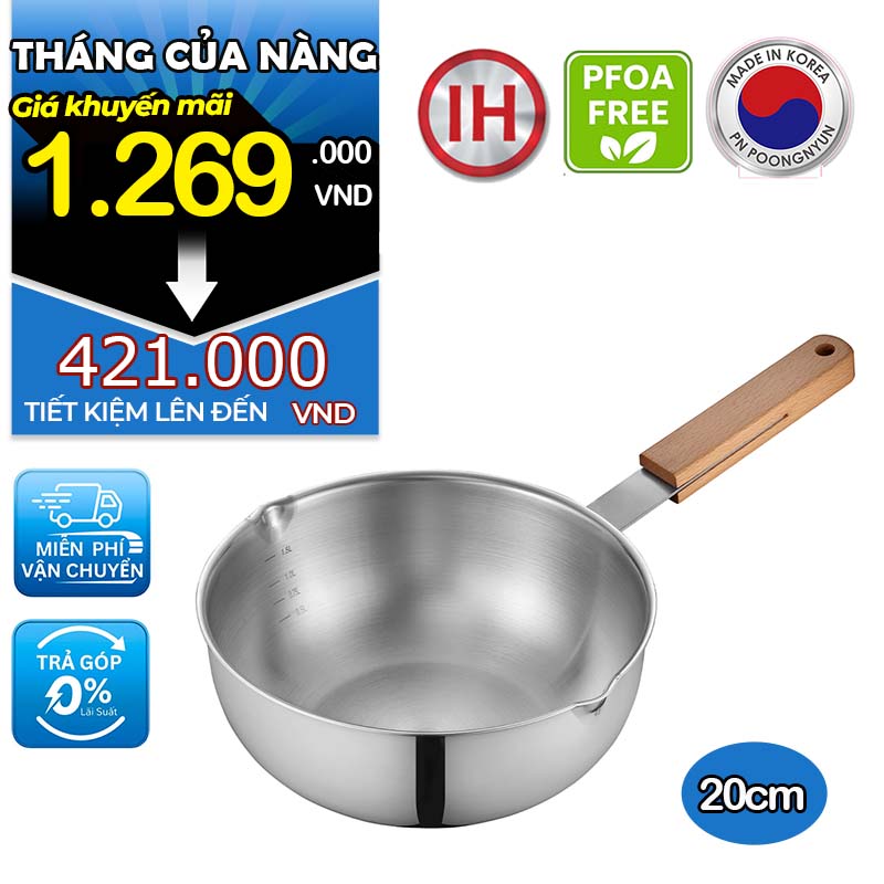 Nồi quánh Inox cao cấp hiệu POONGNYUN WWMPT-20B(IH) [2.2L]